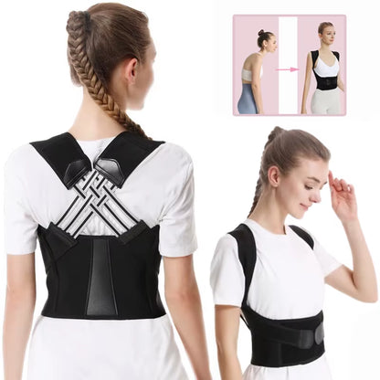 Back Brace Posture Corrector for Women and Men, Shoulder Straightener Adjustable Full Back Support Upper and Lower Pain Relief