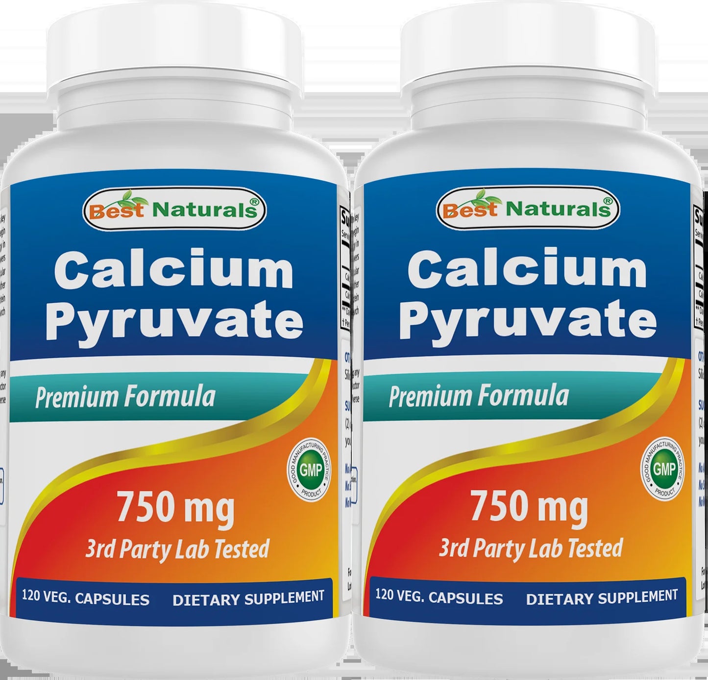 3 Pack  Calcium Pyruvate 750 Mg 120 Capsules