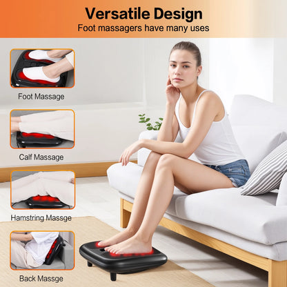 Foot Massager with Heat, 3 Modes, Wireless Control Shiatsu Foot Massager with Heating