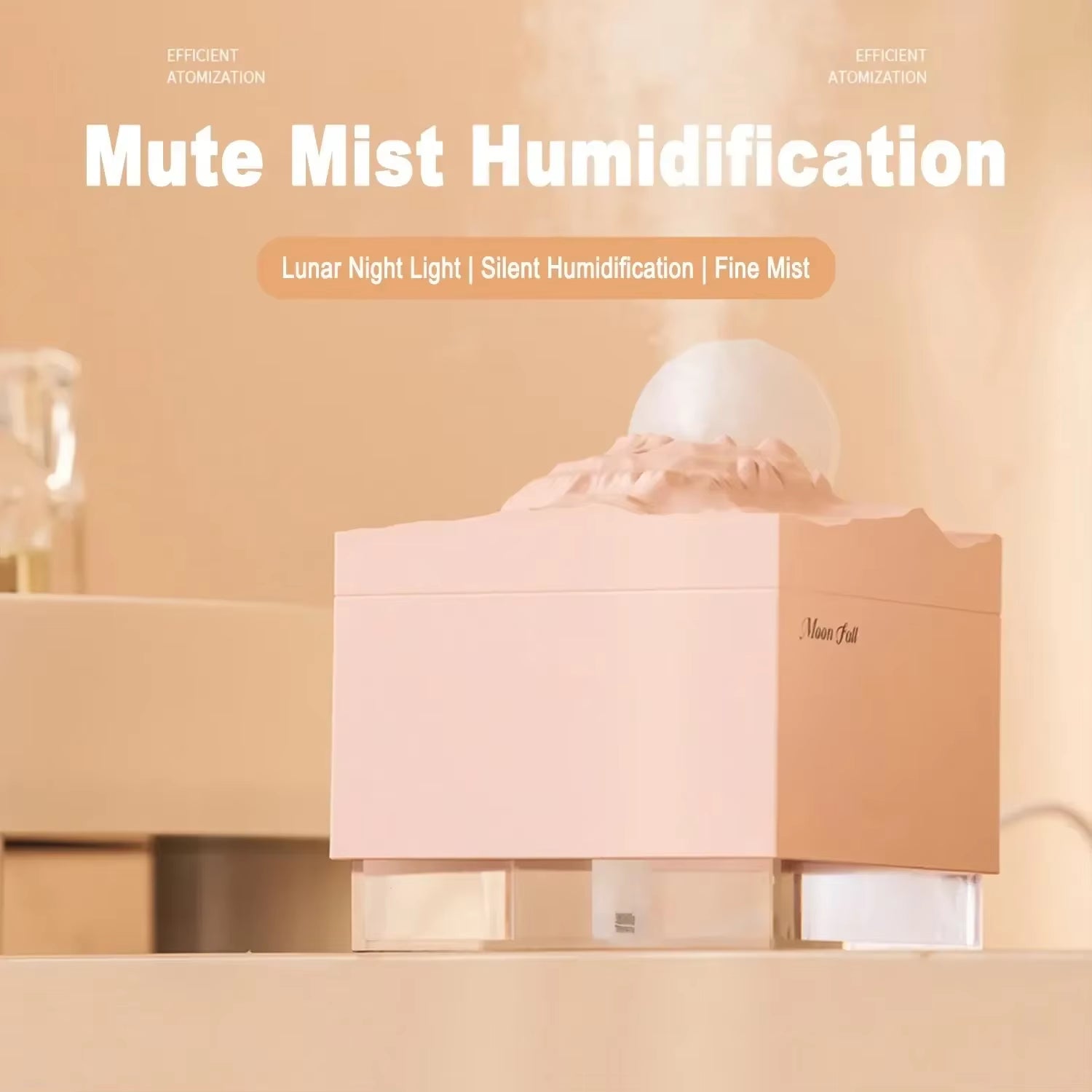 Scent Diffuser Cool Mist Humidifier with LED Moon Lamp, Essential Oil Aroma Diffuser and Night Light for Home and Office