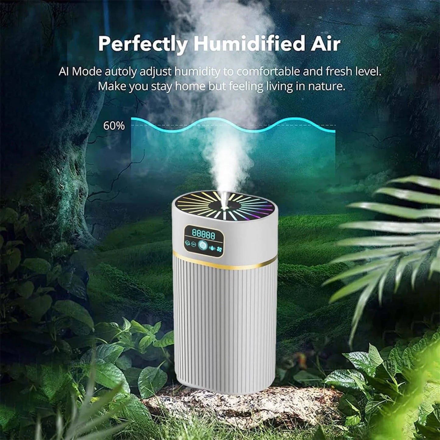 Humidifiers for Bedroom and Large Room 1.1L Cool Mist Humidifier for with Quiet Night Light with Automatic Shut off Function Perfect for Bedroom Dorm Rooms Living Rooms Desk Humidifiers for Bedroom