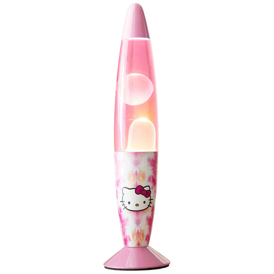 13" Motion Volcano Lamp, White Wax in Pink Liquid