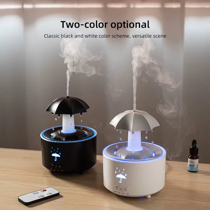 Creative Umbrella Water Drop Air Humidifier with Colorful Light Raindrop Aroma Essential Oil Diffuser Aromatherapy