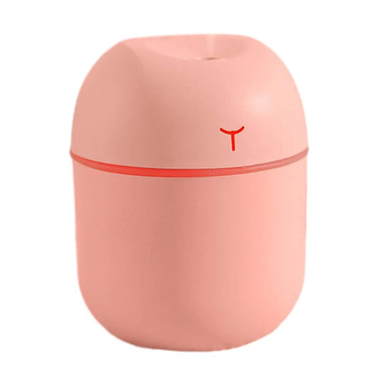 Portable Mini Humidifier 220Ml Small Cool Mist Humidifier USB Desktop Humidifier for Baby Bedroom Travel Office Home Auto Shut-Off 2 Mist Modes Super Quiet, Pink