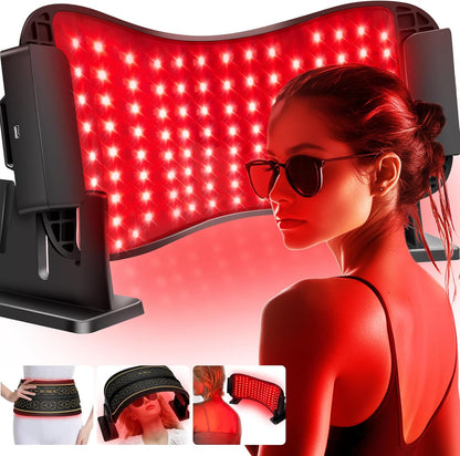 Multifunction Infrared Red Light Therapy for Body and Face, Near-Infrared 850 Red Light Therapy, Cordless, Waist, Legs and Other Parts, Adjustable in Three Levels from 10-30Min