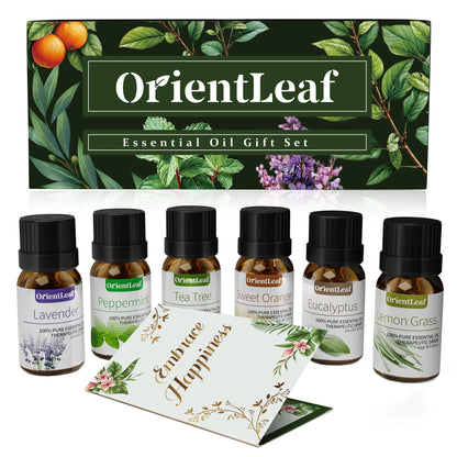 100% Pure Essential Oils Set, Aromatherapy Blended Scents Variety Essential Oils Gift Set for Diffusers, Massage, Sleep