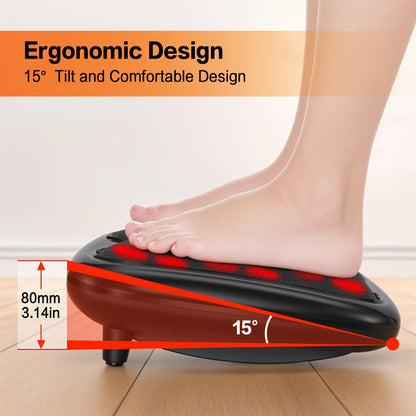 Foot Massager with Heat, 3 Modes, Wireless Control Shiatsu Foot Massager with Heating